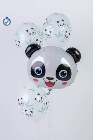 Helio balionų puokštė - Panda