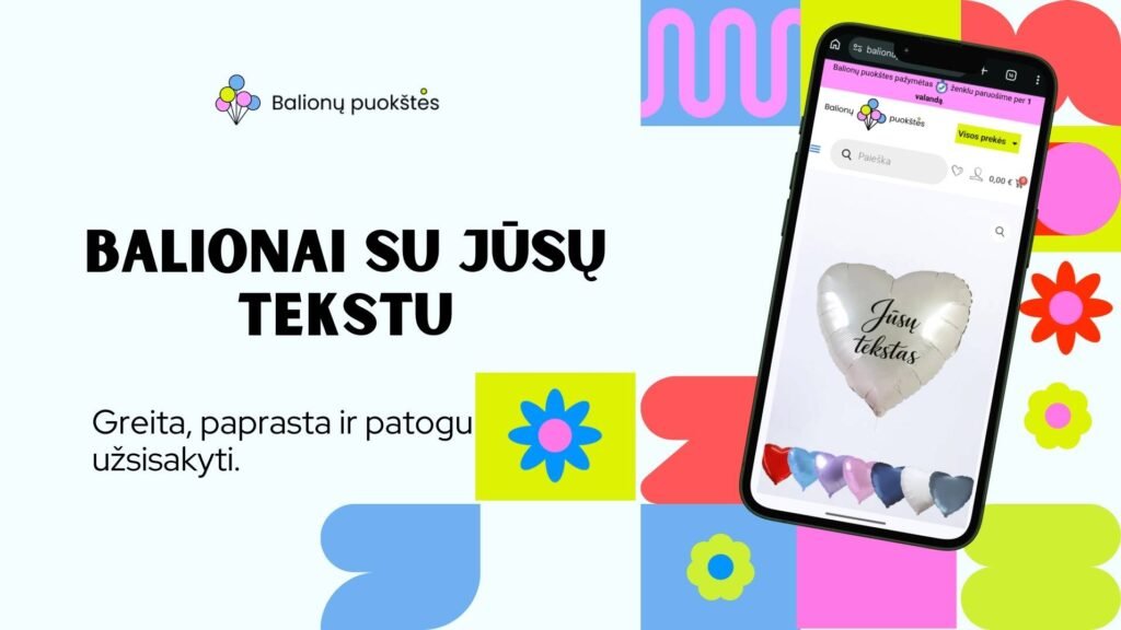 Balionai su Jūsų tekstu