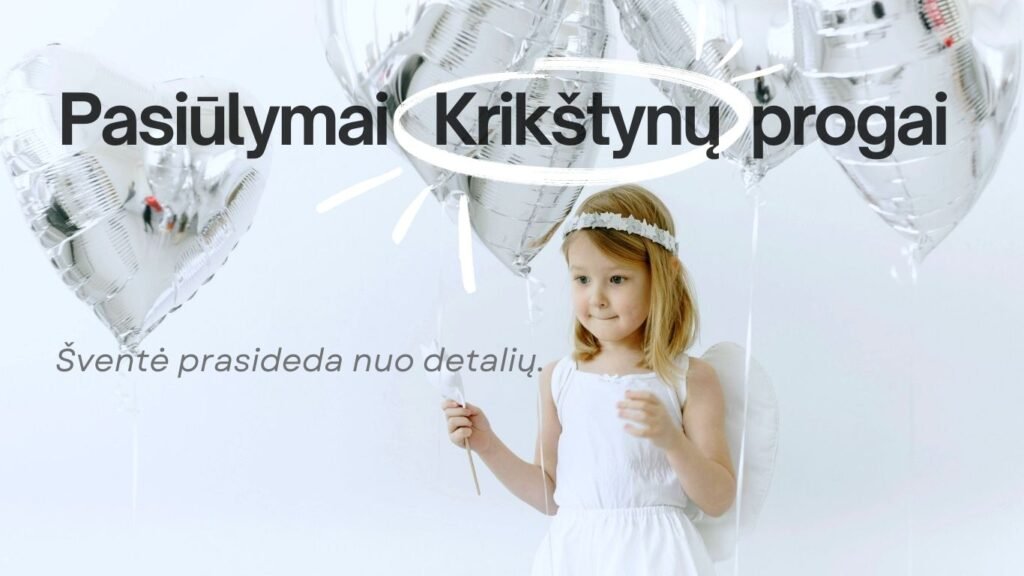 Balionų pasiūlymai Krikštynų progai