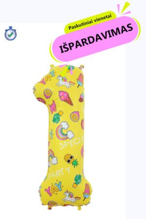 Balionas žaismingas skaičiukas 1